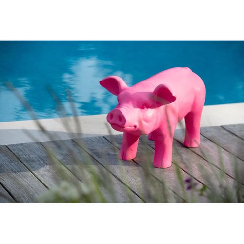 Statuette Cochon Extérieur "alfredo" 66cm Rose