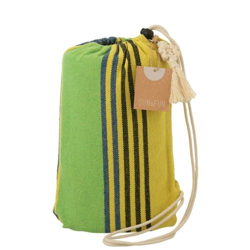 Hamac En Tissu "rayures" 200cm Vert