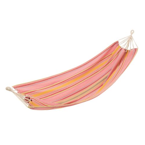 Hamac En Tissu "rayures" 200cm Rose Clair