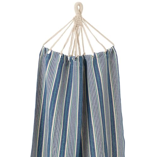 Hamac En Tissu "rayures" 200cm Bleu