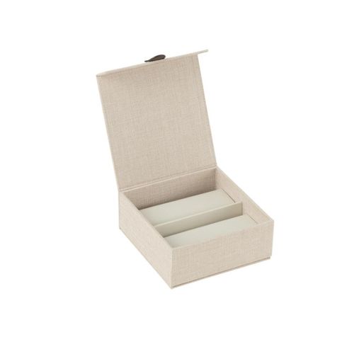 Boîte à Montres En Tissu "ericka" 16cm Gris