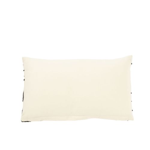 Coussin Déco En Coton "courbes" 35x60cm Blanc
