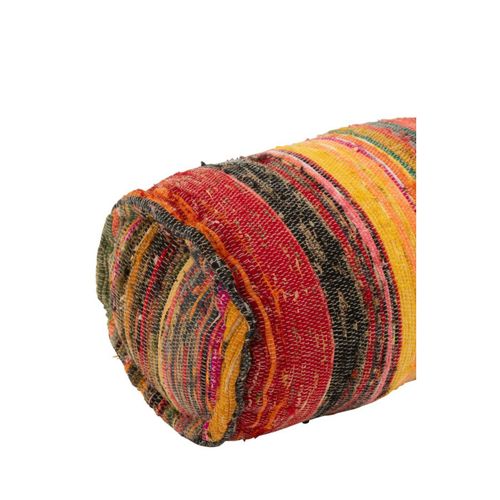 Coussin Traversin Déco "chindi" 30x80cm Multicolore