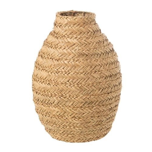 Vase Déco En Jonc "tressé" 50cm Naturel