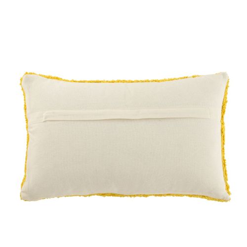 Coussin Déco Tufté Soleil "polly" 30x50cm Jaune