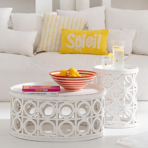 Coussin Déco Tufté Soleil "polly" 30x50cm Jaune