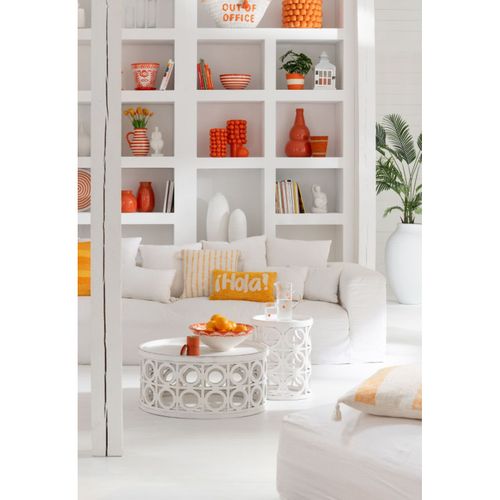 Coussin Déco Tufté Hola "polly" 30x50cm Orange