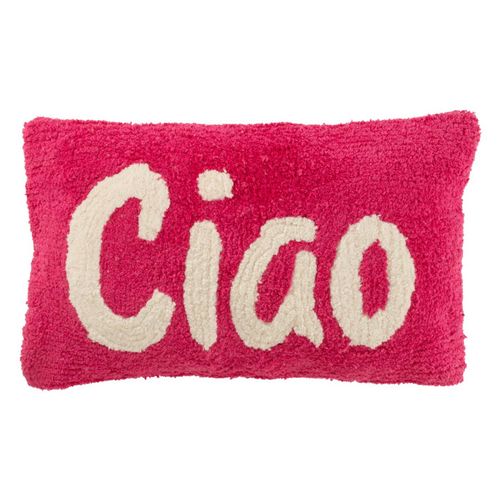 Coussin Déco Tufté Ciao "polly" 30x50cm Rose