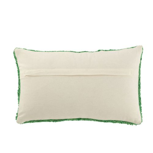 Coussin Déco Tufté Bonjour "polly" 30x50cm Vert