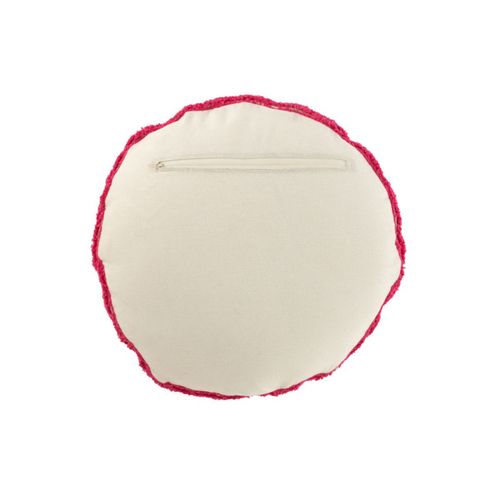 Coussin Déco Tufté Smiley "polly" 45cm Rose