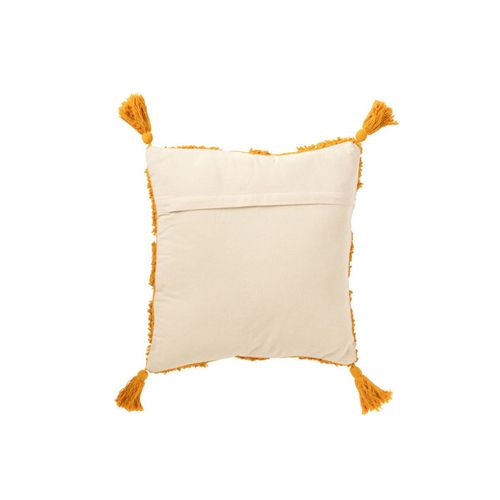 Coussin Déco Tufté "efren" 50x50cm Ocre