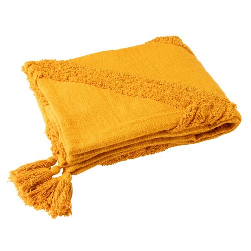 Plaid Tufté "efren" 130x180cm Ocre