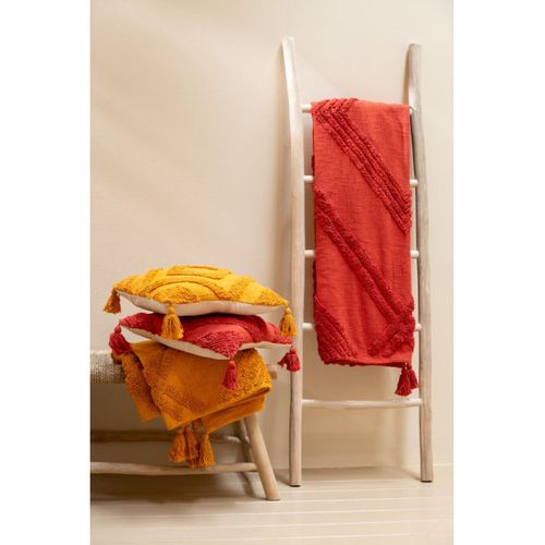 Plaid Tufté "efren" 130x180cm Rouge Brique