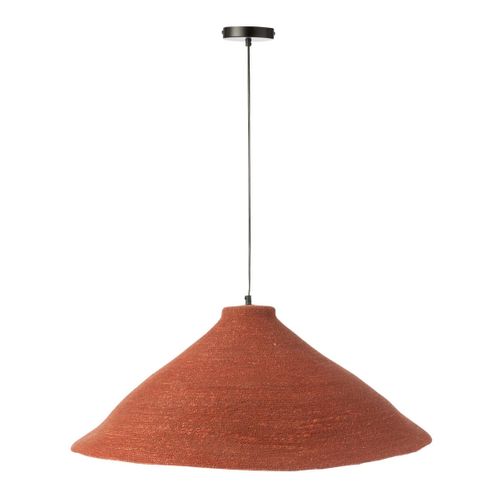 Lampe Suspension En Jonc De Mer "angelique" 82cm Terracotta