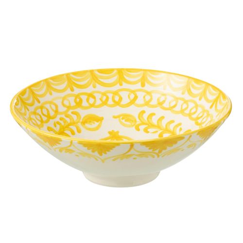 Saladier En Céramique "granada" 40cm Jaune