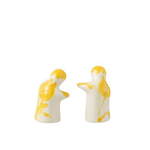 Salière et Poivrière En Céramique "granada" 8cm Jaune