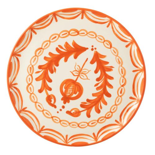 Assiette De Présentation En Céramique "granada" 34cm Orange