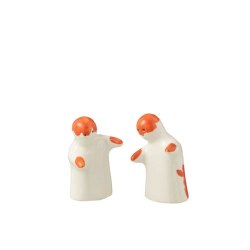 Salière et Poivrière En Céramique "granada" 8cm Orange