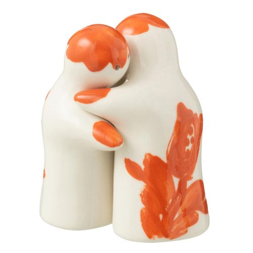 Salière et Poivrière En Céramique "granada" 8cm Orange