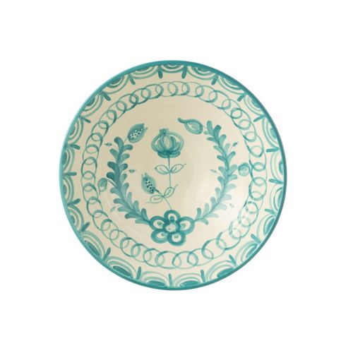 Saladier En Céramique "granada" 40cm Bleu Aqua