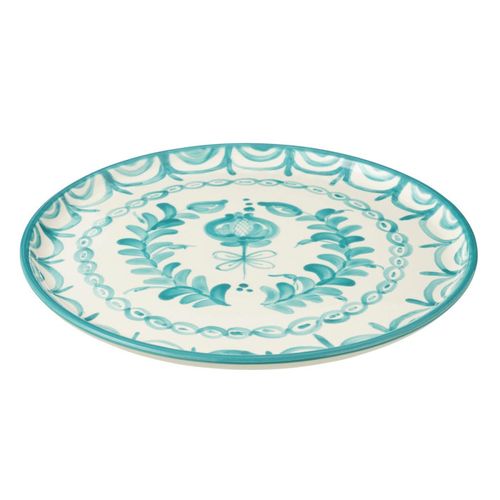 Assiette De Présentation En Céramique "granada" 34cm Bleu Aqua