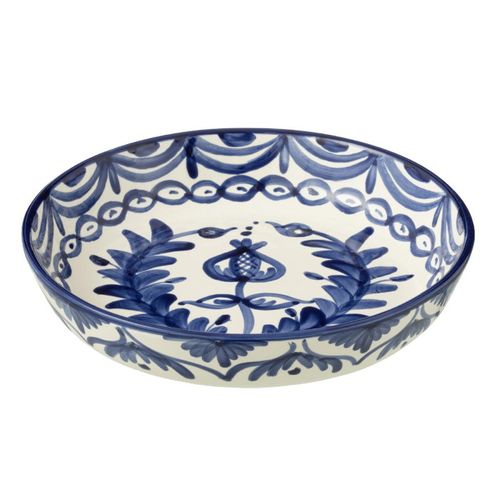Coupelle Basse En Céramique "granada" 25cm Bleu Cobalt