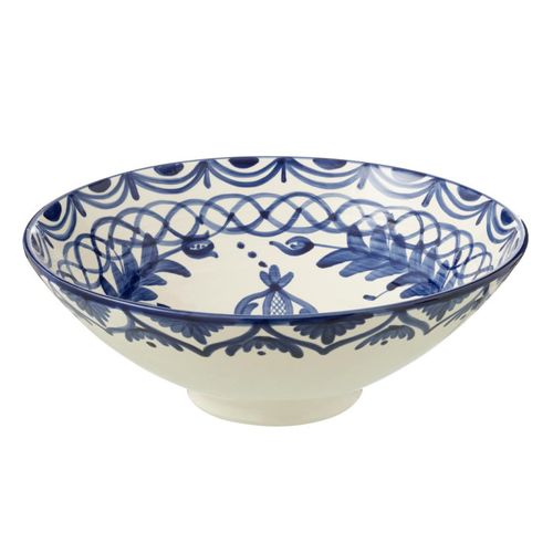 Saladier En Céramique "granada" 40cm Bleu Cobalt