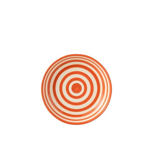 Coupelle Basse En Céramique "granada Rayure" 25cm Orange
