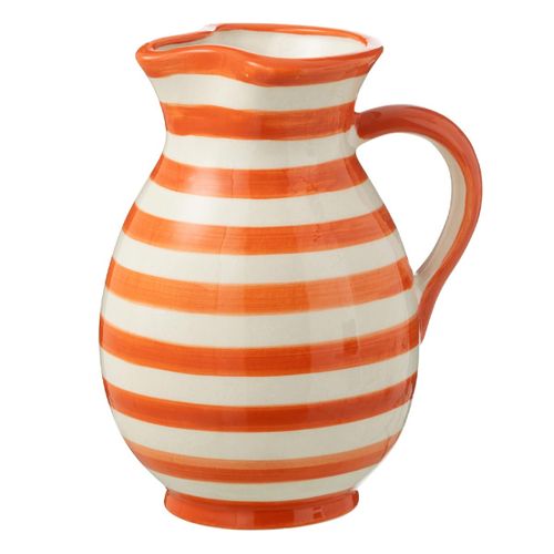 Pichet En Céramique "granada Rayure" 1,6l Orange