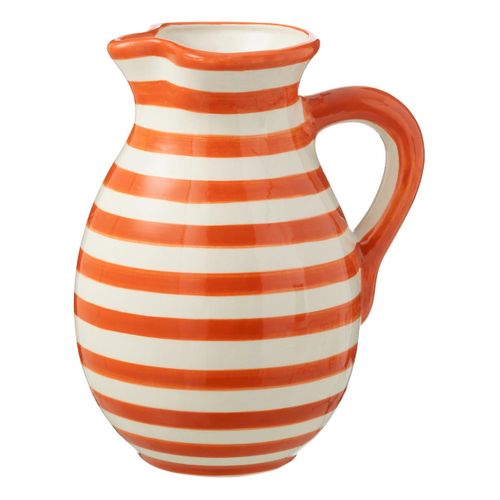 Pichet En Céramique "granada Rayure" 3,3l Orange