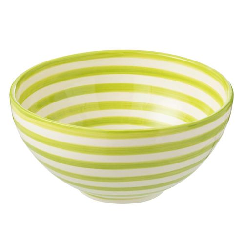 Saladier En Céramique "granada Rayure" 28cm Vert