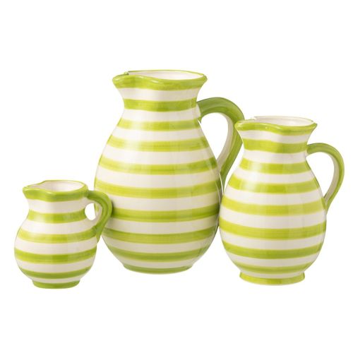 Pichet En Céramique "granada Rayure" 3,3l Vert