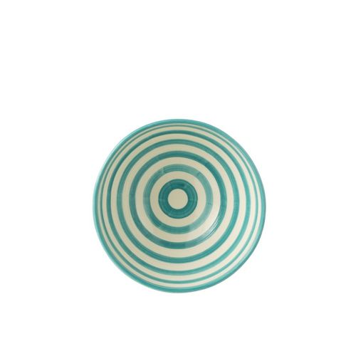 Saladier En Céramique "granada Rayure" 28cm Bleu Aqua
