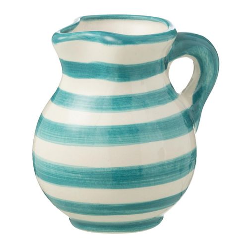 Pichet En Céramique "granada Rayure" 0,5l Bleu Aqua