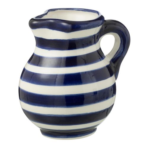 Pichet En Céramique "granada Rayure" 0,5l Bleu Cobalt