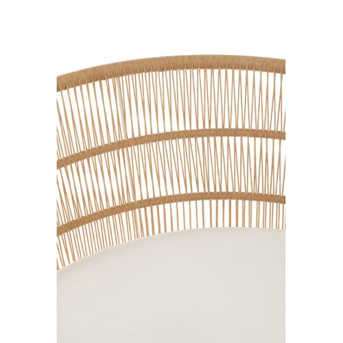 Fauteuil De Jardin En Rotin Et Metal - 109x118x79 Cm - Naturel