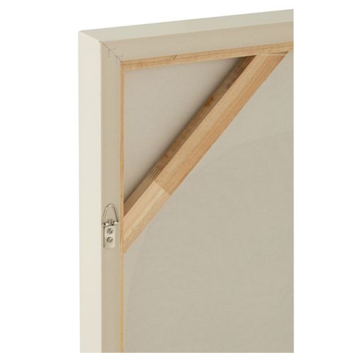 Tableau Peinture Déco "coquille" 62x62cm Blanc