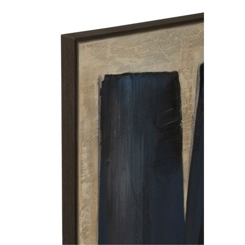 Tableau Peinture Déco "pog" 82x122cm Noir et Marron