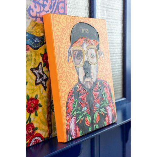 Toile Déco Chien "popart" 75x100cm Multicolore