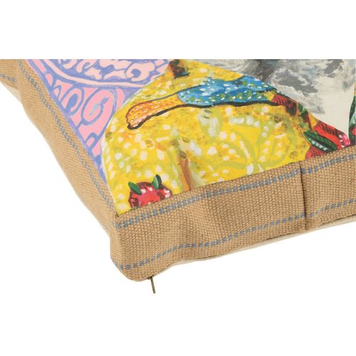 Coussin Déco Chat "popart" 50x50cm Multicolore