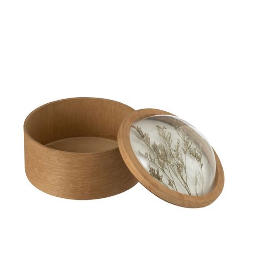 Boîte Déco En Bois "cereal" 16cm Naturel