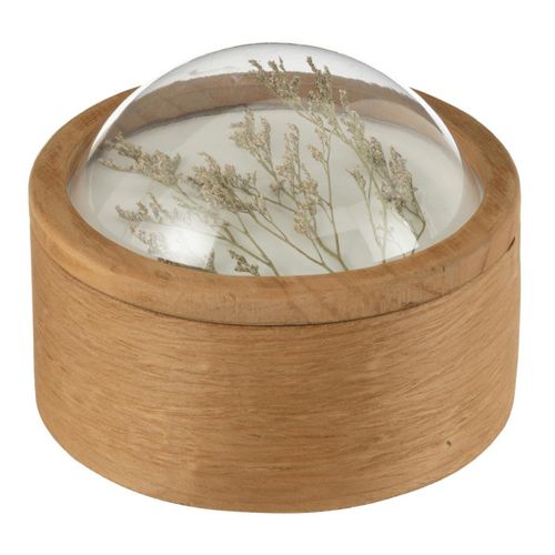 Boîte Déco En Bois "cereal" 16cm Naturel