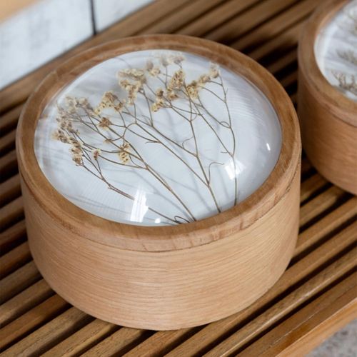 Boîte Déco En Bois "cereal" 20cm Naturel