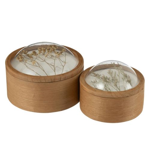 Boîte Déco En Bois "cereal" 20cm Naturel