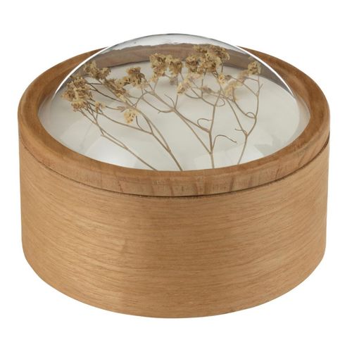 Boîte Déco En Bois "cereal" 20cm Naturel