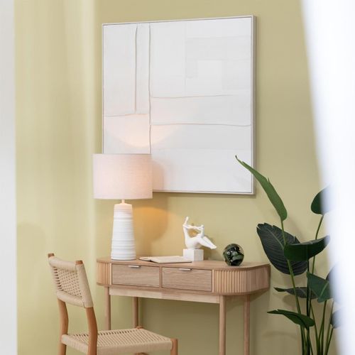 Tableau Déco "log" 102x102cm Blanc