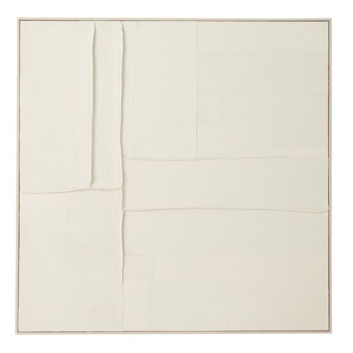 Tableau Déco "log" 102x102cm Blanc