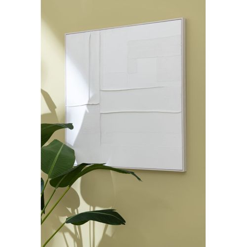 Tableau Déco "log" 102x102cm Blanc