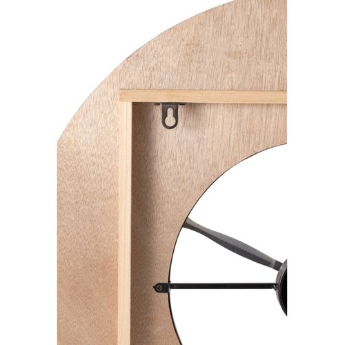 Horloge Murale Déco "sodi" 60cm Naturel et Noir