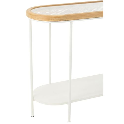 Console En Bois "mati" 120cm Naturel et Blanc